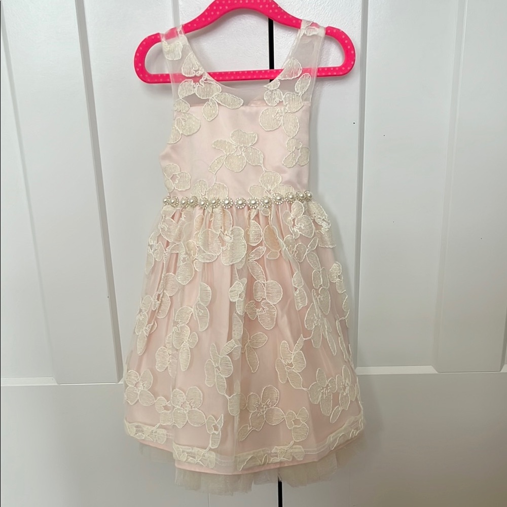 American Princess Pink Floral Dress-sz 4T